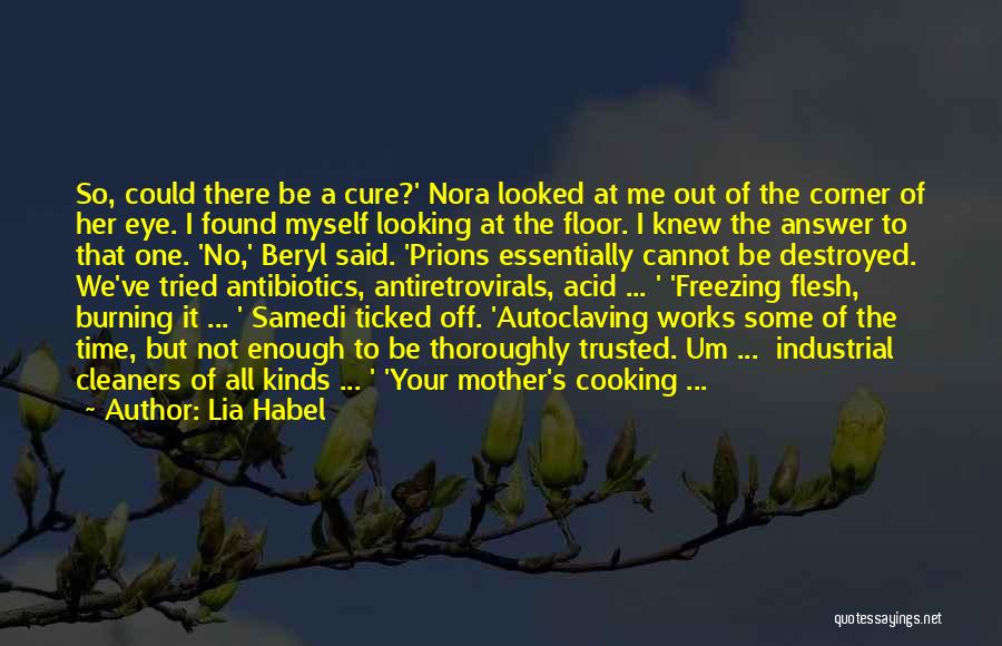 Lia Habel Quotes: So, Could There Be A Cure?' Nora Looked At Me Out Of The Corner Of Her Eye. I Found Myself