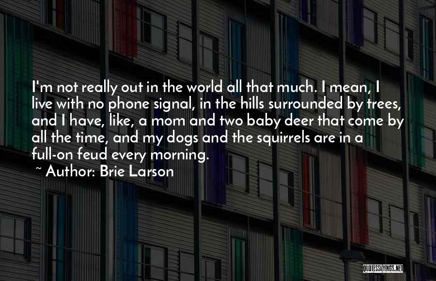 Brie Larson Quotes: I'm Not Really Out In The World All That Much. I Mean, I Live With No Phone Signal, In The