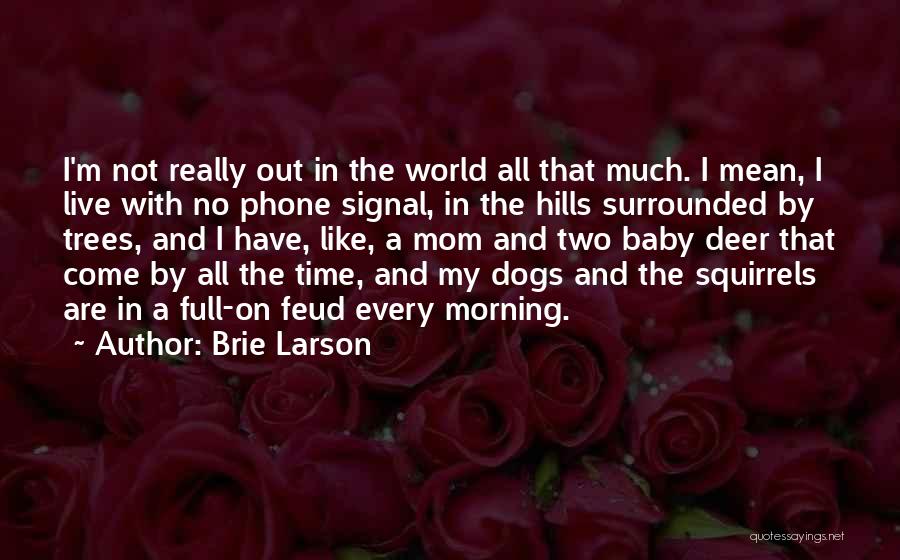 Brie Larson Quotes: I'm Not Really Out In The World All That Much. I Mean, I Live With No Phone Signal, In The