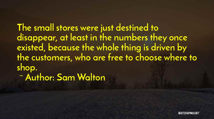 Sam Walton Quotes: The Small Stores Were Just Destined To Disappear, At Least In The Numbers They Once Existed, Because The Whole Thing