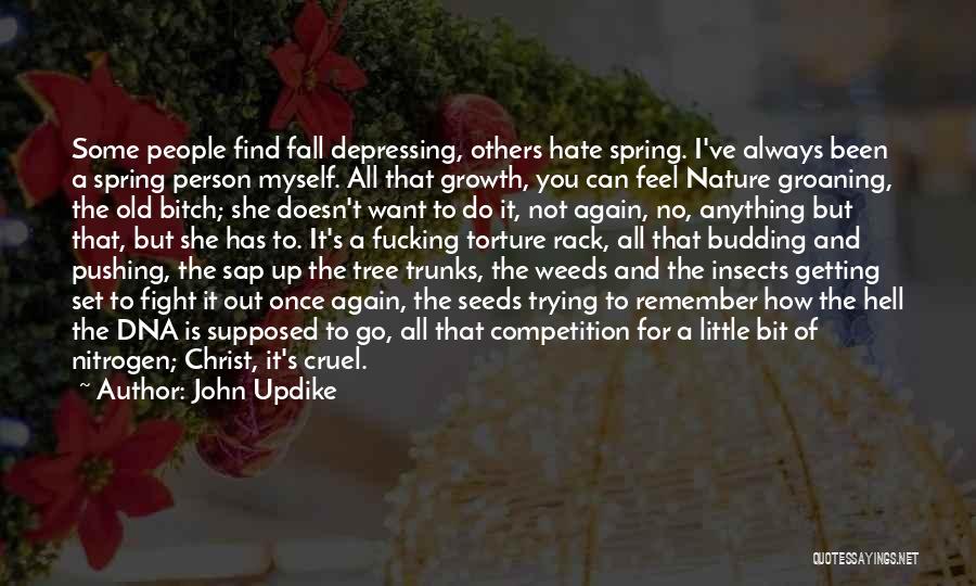 John Updike Quotes: Some People Find Fall Depressing, Others Hate Spring. I've Always Been A Spring Person Myself. All That Growth, You Can