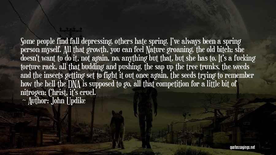 John Updike Quotes: Some People Find Fall Depressing, Others Hate Spring. I've Always Been A Spring Person Myself. All That Growth, You Can