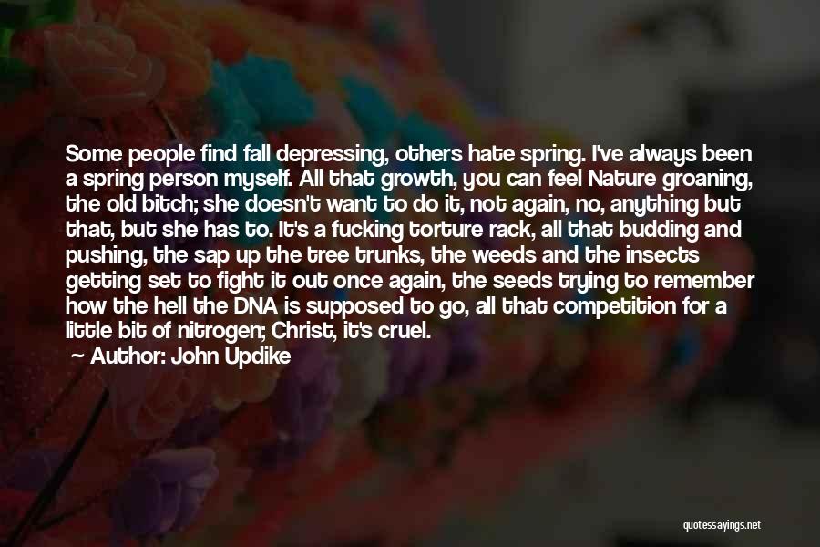 John Updike Quotes: Some People Find Fall Depressing, Others Hate Spring. I've Always Been A Spring Person Myself. All That Growth, You Can