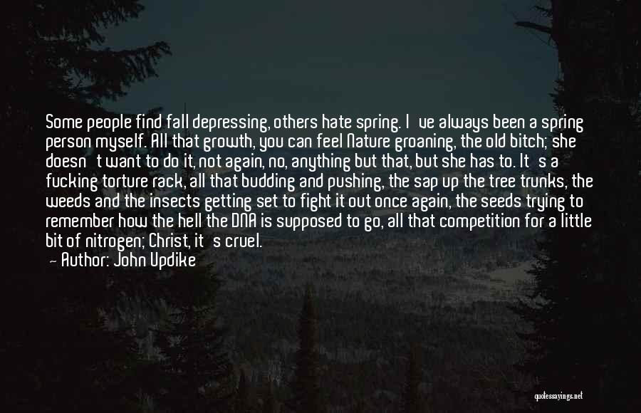 John Updike Quotes: Some People Find Fall Depressing, Others Hate Spring. I've Always Been A Spring Person Myself. All That Growth, You Can