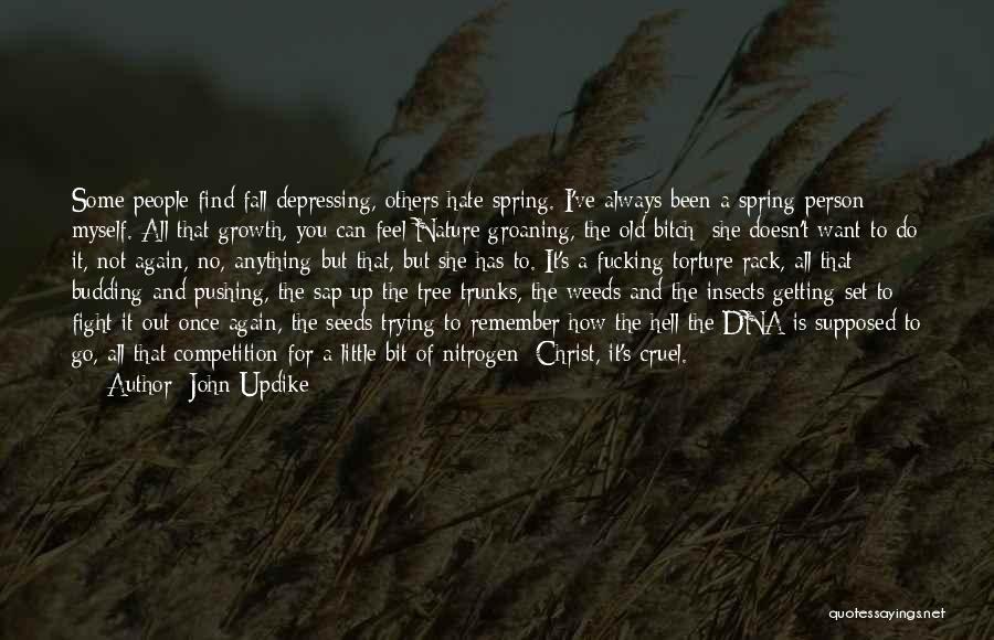 John Updike Quotes: Some People Find Fall Depressing, Others Hate Spring. I've Always Been A Spring Person Myself. All That Growth, You Can