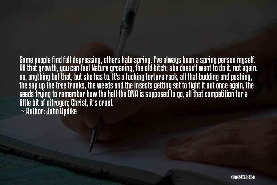 John Updike Quotes: Some People Find Fall Depressing, Others Hate Spring. I've Always Been A Spring Person Myself. All That Growth, You Can