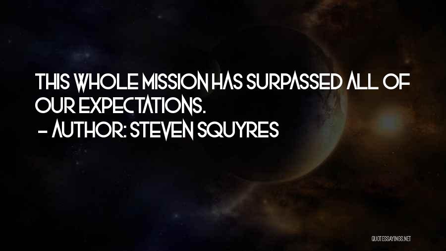 Steven Squyres Quotes: This Whole Mission Has Surpassed All Of Our Expectations.