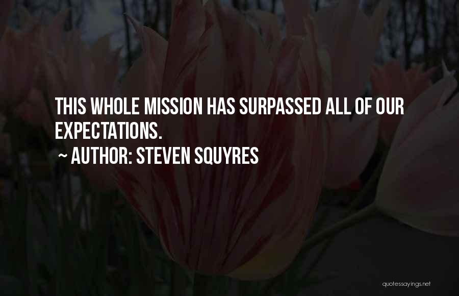 Steven Squyres Quotes: This Whole Mission Has Surpassed All Of Our Expectations.