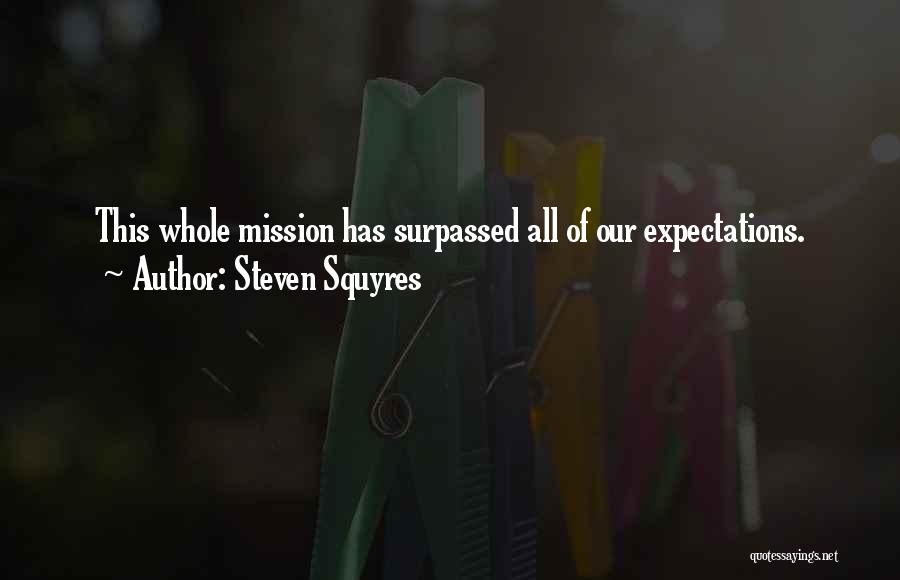 Steven Squyres Quotes: This Whole Mission Has Surpassed All Of Our Expectations.