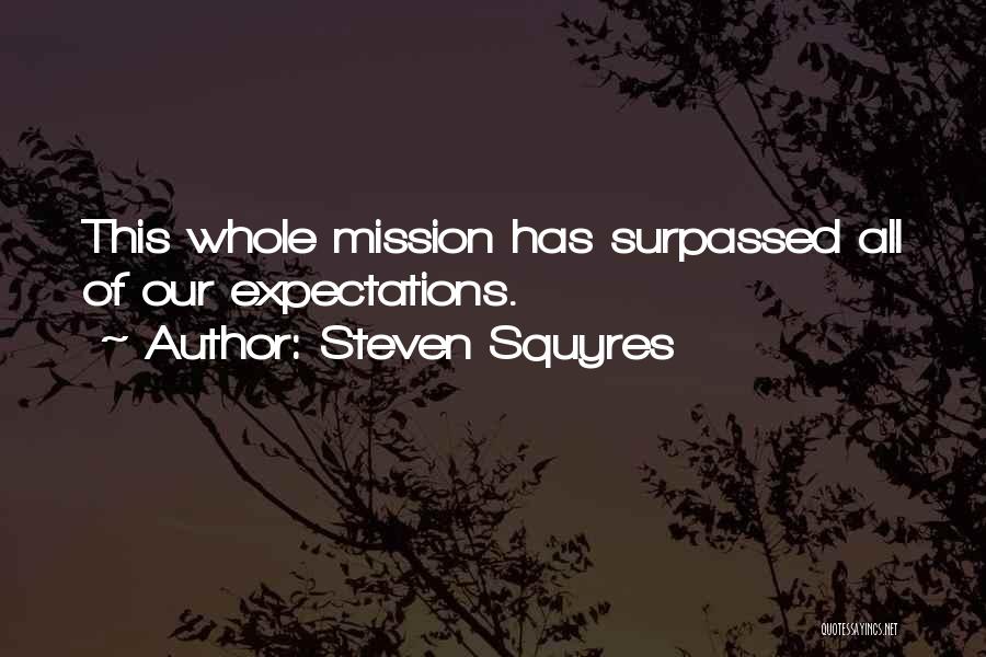 Steven Squyres Quotes: This Whole Mission Has Surpassed All Of Our Expectations.