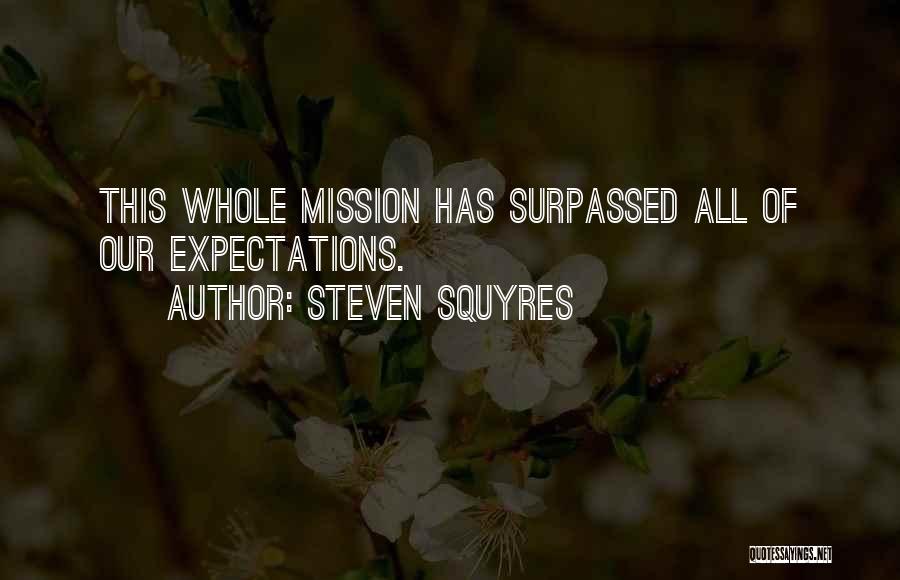 Steven Squyres Quotes: This Whole Mission Has Surpassed All Of Our Expectations.