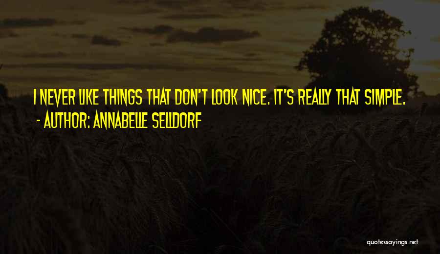 Annabelle Selldorf Quotes: I Never Like Things That Don't Look Nice. It's Really That Simple.