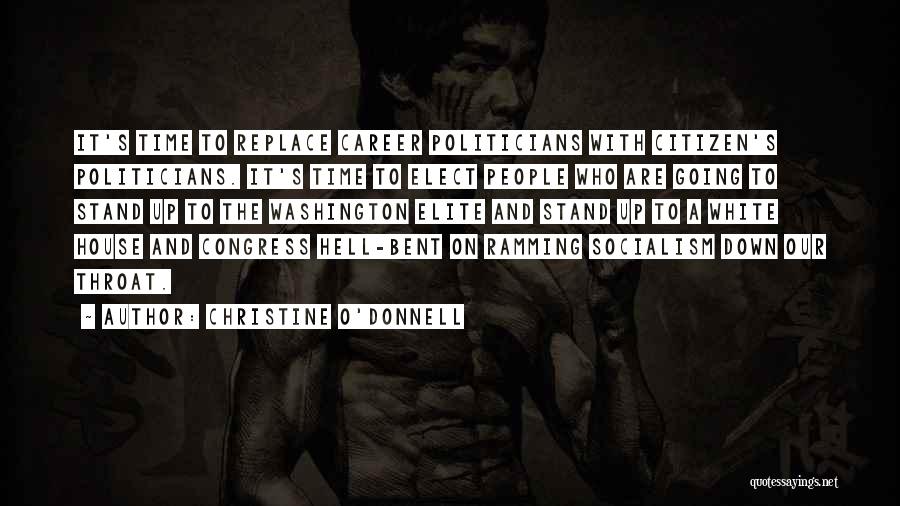 Christine O'Donnell Quotes: It's Time To Replace Career Politicians With Citizen's Politicians. It's Time To Elect People Who Are Going To Stand Up