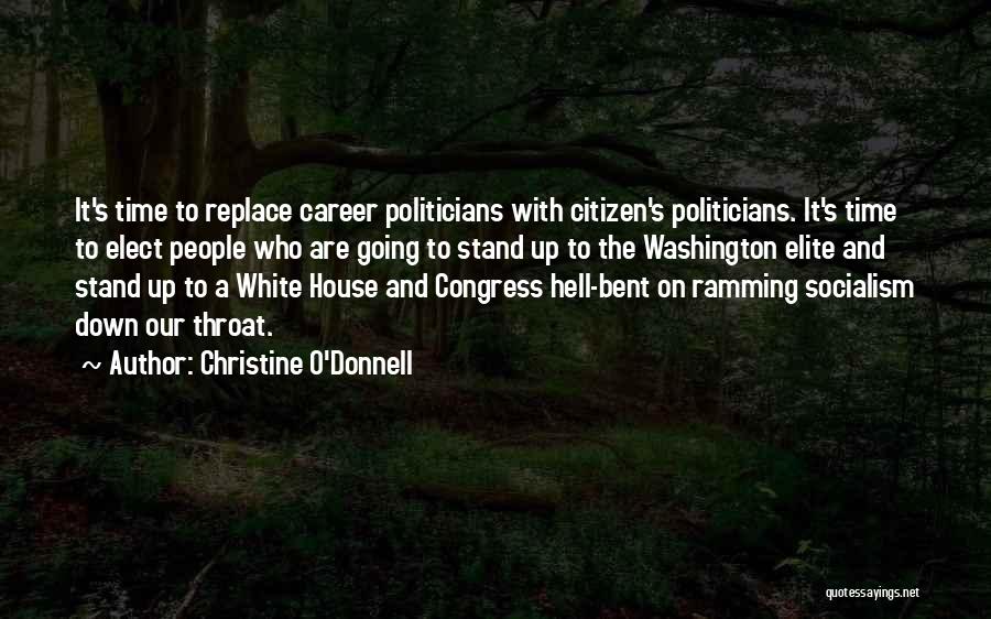 Christine O'Donnell Quotes: It's Time To Replace Career Politicians With Citizen's Politicians. It's Time To Elect People Who Are Going To Stand Up