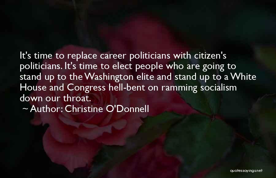 Christine O'Donnell Quotes: It's Time To Replace Career Politicians With Citizen's Politicians. It's Time To Elect People Who Are Going To Stand Up