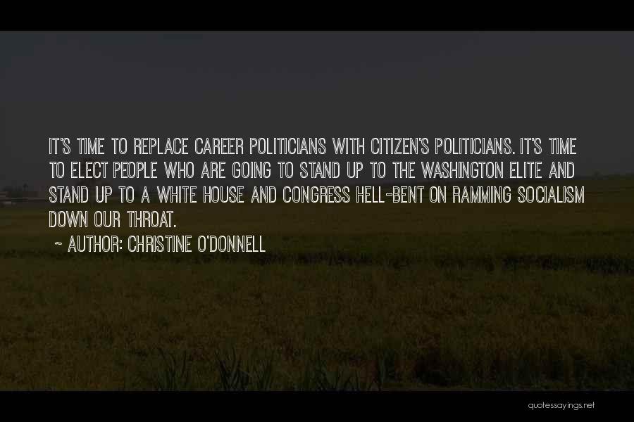 Christine O'Donnell Quotes: It's Time To Replace Career Politicians With Citizen's Politicians. It's Time To Elect People Who Are Going To Stand Up