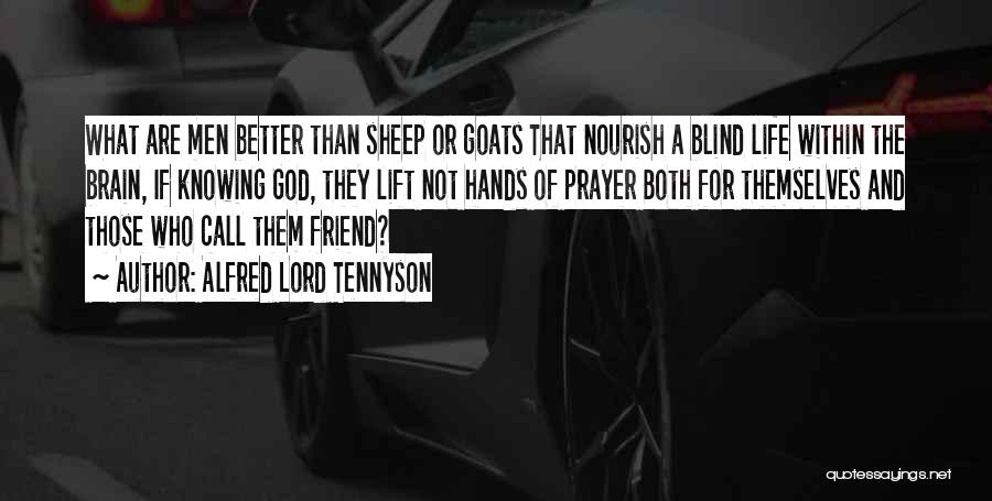 Alfred Lord Tennyson Quotes: What Are Men Better Than Sheep Or Goats That Nourish A Blind Life Within The Brain, If Knowing God, They