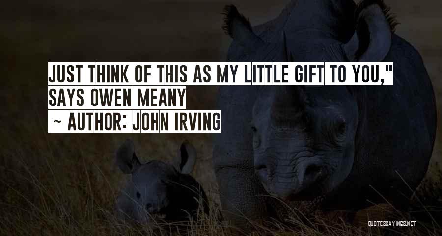 John Irving Quotes: Just Think Of This As My Little Gift To You, Says Owen Meany