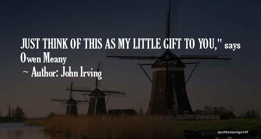 John Irving Quotes: Just Think Of This As My Little Gift To You, Says Owen Meany