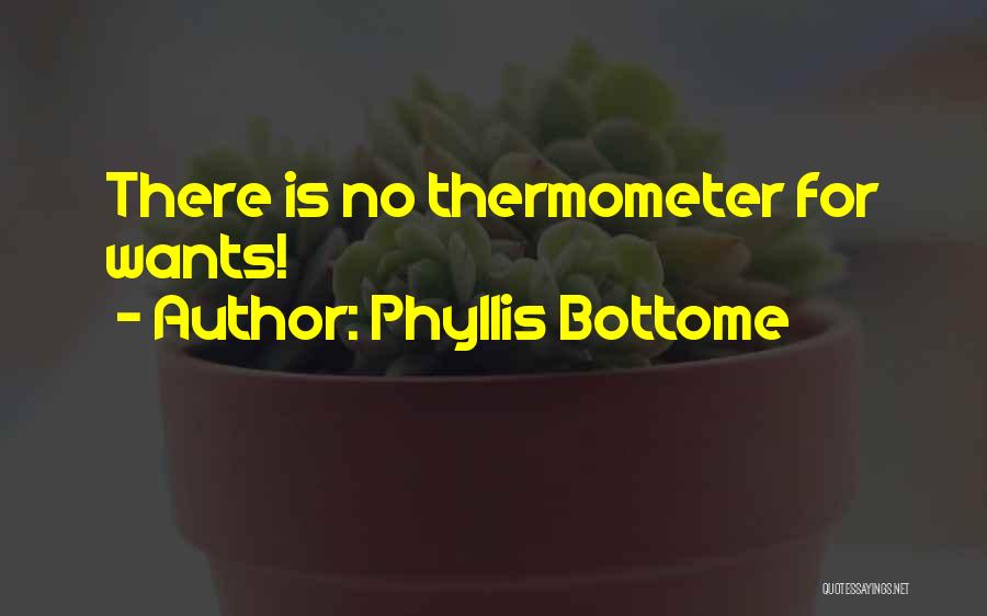 Phyllis Bottome Quotes: There Is No Thermometer For Wants!