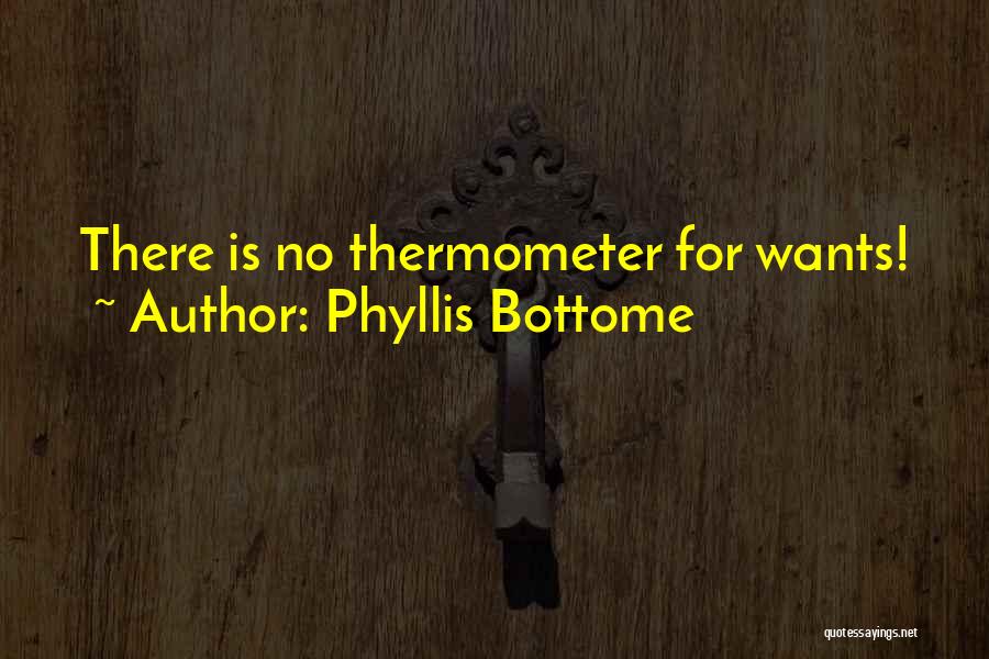 Phyllis Bottome Quotes: There Is No Thermometer For Wants!