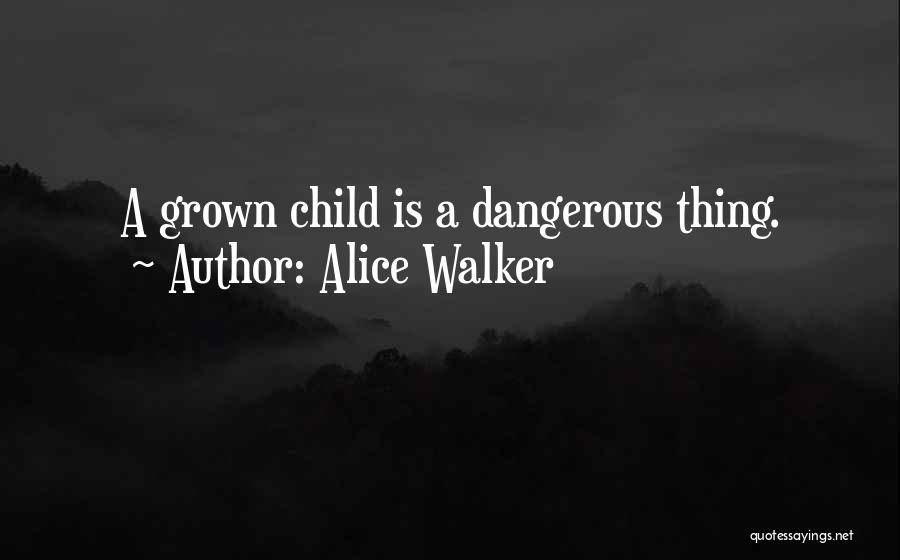 Alice Walker Quotes: A Grown Child Is A Dangerous Thing.