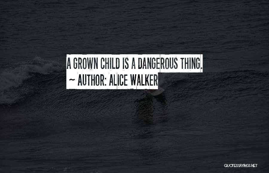 Alice Walker Quotes: A Grown Child Is A Dangerous Thing.