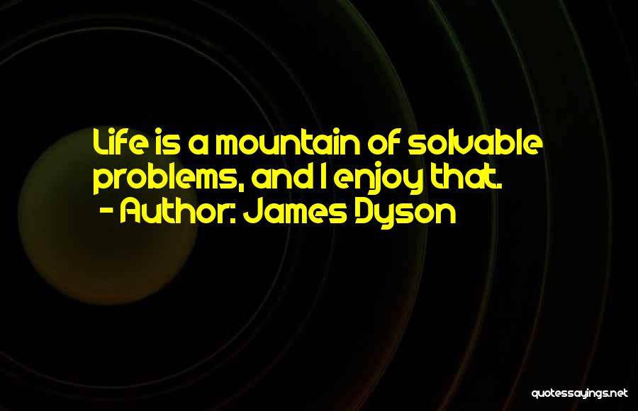 James Dyson Quotes: Life Is A Mountain Of Solvable Problems, And I Enjoy That.