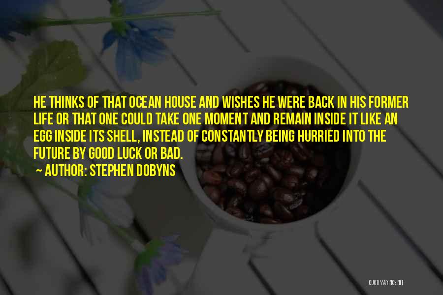 Stephen Dobyns Quotes: He Thinks Of That Ocean House And Wishes He Were Back In His Former Life Or That One Could Take