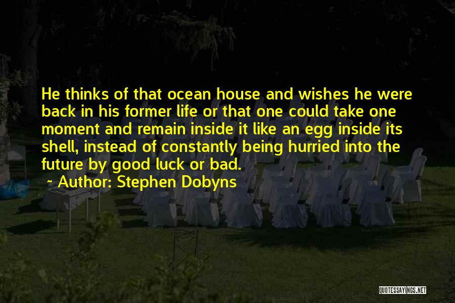 Stephen Dobyns Quotes: He Thinks Of That Ocean House And Wishes He Were Back In His Former Life Or That One Could Take