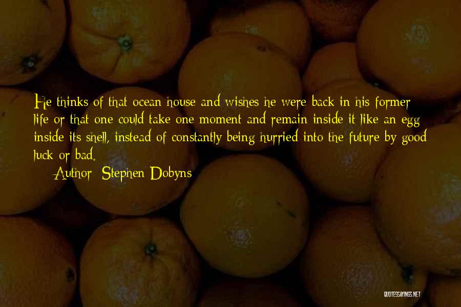 Stephen Dobyns Quotes: He Thinks Of That Ocean House And Wishes He Were Back In His Former Life Or That One Could Take