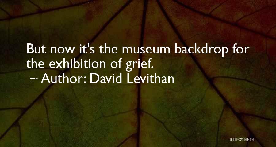 David Levithan Quotes: But Now It's The Museum Backdrop For The Exhibition Of Grief.