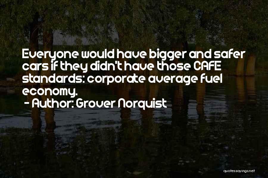 Grover Norquist Quotes: Everyone Would Have Bigger And Safer Cars If They Didn't Have Those Cafe Standards: Corporate Average Fuel Economy.