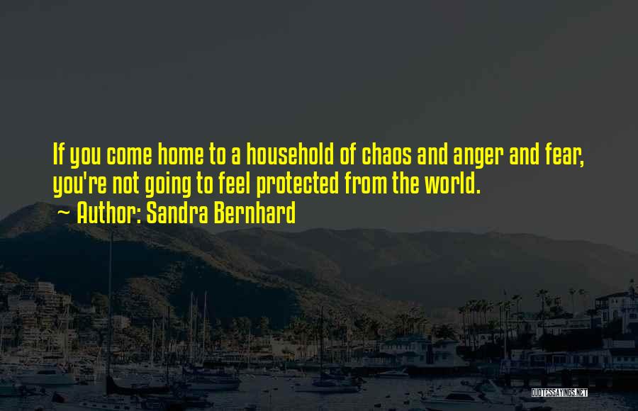 Sandra Bernhard Quotes: If You Come Home To A Household Of Chaos And Anger And Fear, You're Not Going To Feel Protected From