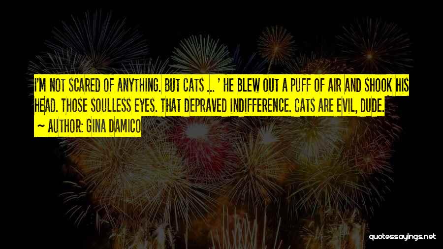 Gina Damico Quotes: I'm Not Scared Of Anything. But Cats ... ' He Blew Out A Puff Of Air And Shook His Head.