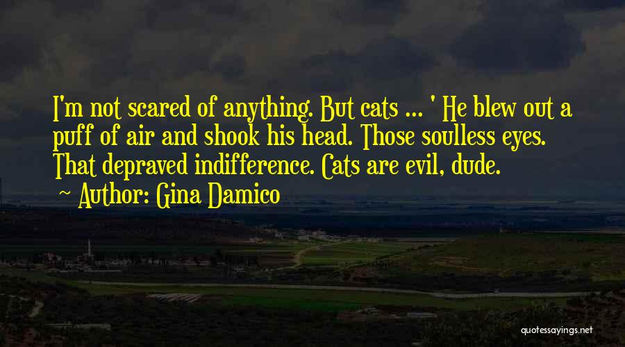 Gina Damico Quotes: I'm Not Scared Of Anything. But Cats ... ' He Blew Out A Puff Of Air And Shook His Head.