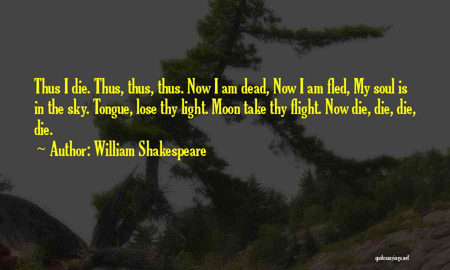 William Shakespeare Quotes: Thus I Die. Thus, Thus, Thus. Now I Am Dead, Now I Am Fled, My Soul Is In The Sky.