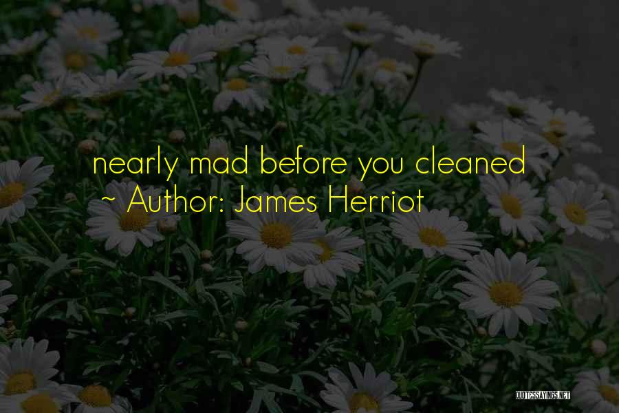 James Herriot Quotes: Nearly Mad Before You Cleaned