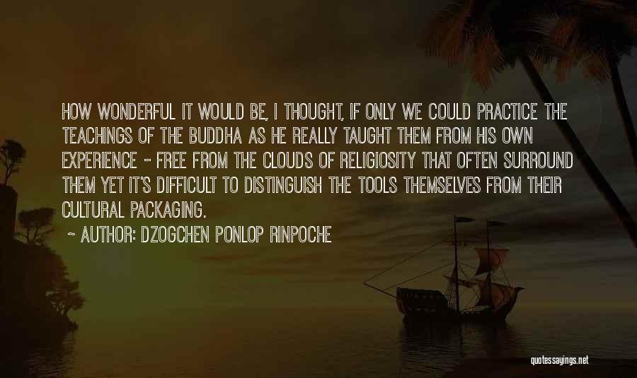 Dzogchen Ponlop Rinpoche Quotes: How Wonderful It Would Be, I Thought, If Only We Could Practice The Teachings Of The Buddha As He Really