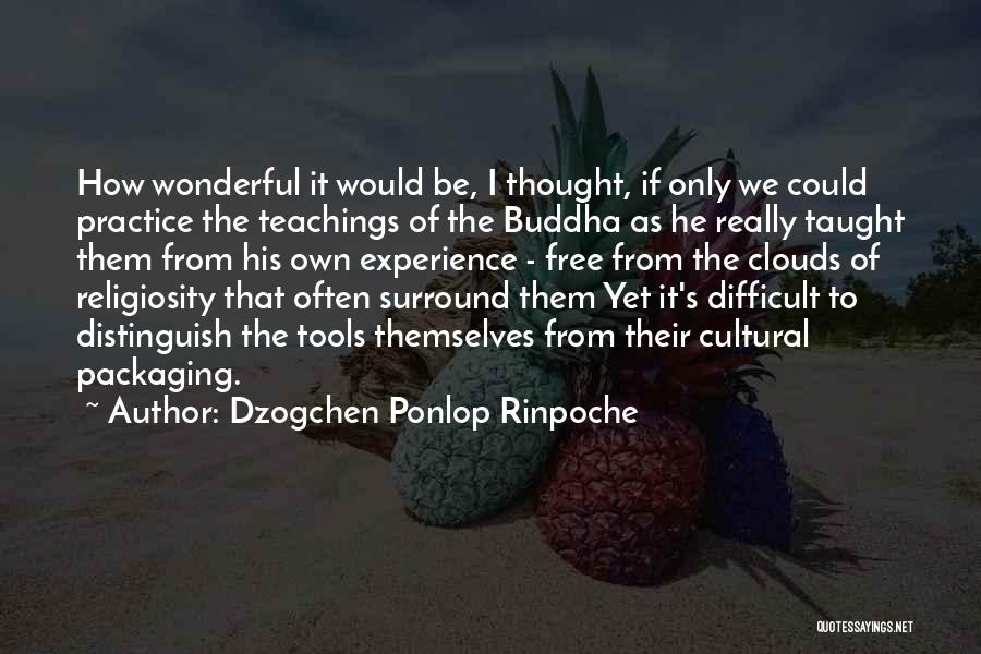 Dzogchen Ponlop Rinpoche Quotes: How Wonderful It Would Be, I Thought, If Only We Could Practice The Teachings Of The Buddha As He Really