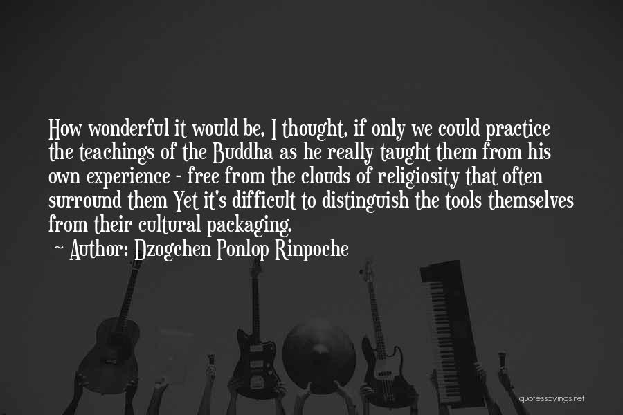 Dzogchen Ponlop Rinpoche Quotes: How Wonderful It Would Be, I Thought, If Only We Could Practice The Teachings Of The Buddha As He Really