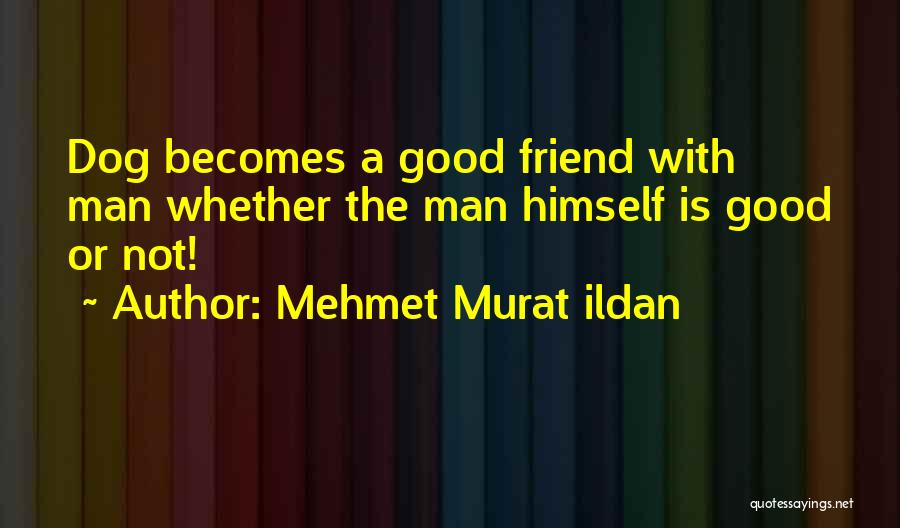 Mehmet Murat Ildan Quotes: Dog Becomes A Good Friend With Man Whether The Man Himself Is Good Or Not!