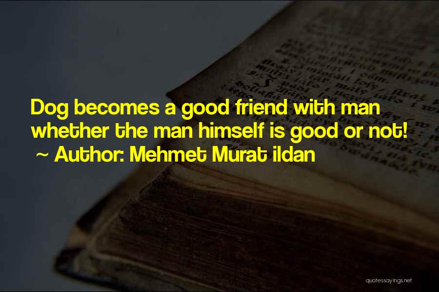 Mehmet Murat Ildan Quotes: Dog Becomes A Good Friend With Man Whether The Man Himself Is Good Or Not!