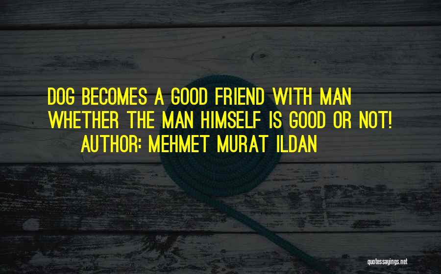 Mehmet Murat Ildan Quotes: Dog Becomes A Good Friend With Man Whether The Man Himself Is Good Or Not!