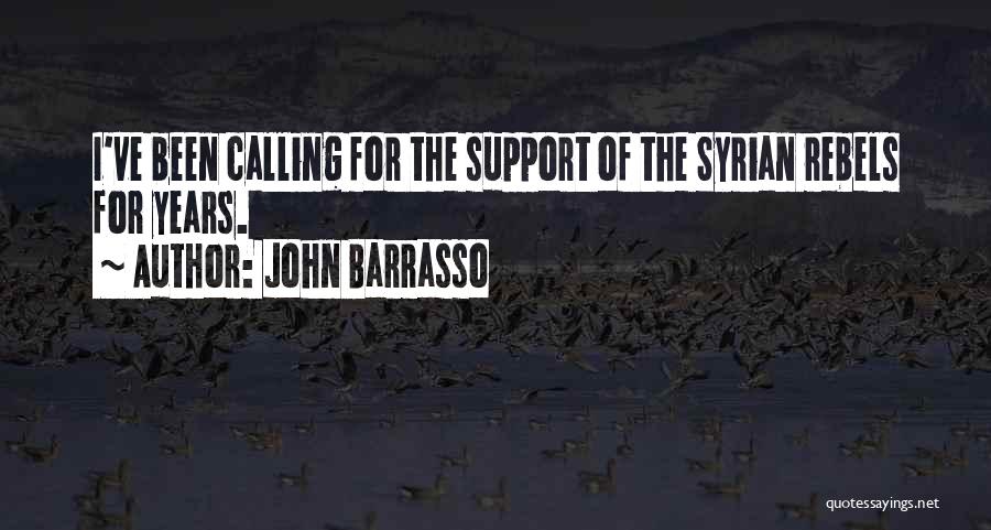 John Barrasso Quotes: I've Been Calling For The Support Of The Syrian Rebels For Years.