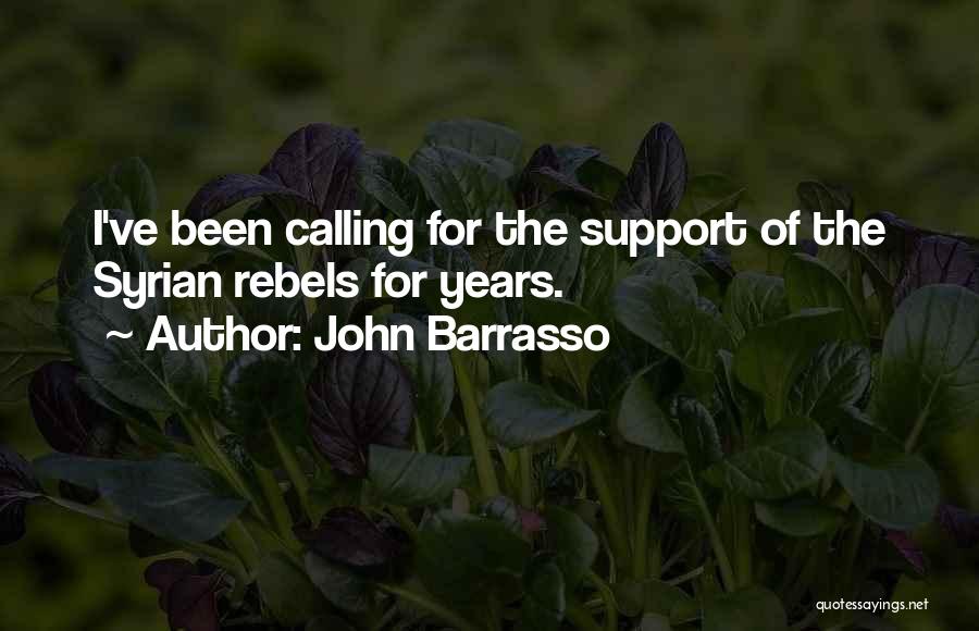 John Barrasso Quotes: I've Been Calling For The Support Of The Syrian Rebels For Years.