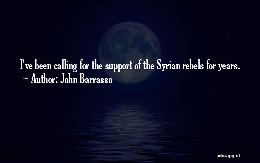 John Barrasso Quotes: I've Been Calling For The Support Of The Syrian Rebels For Years.