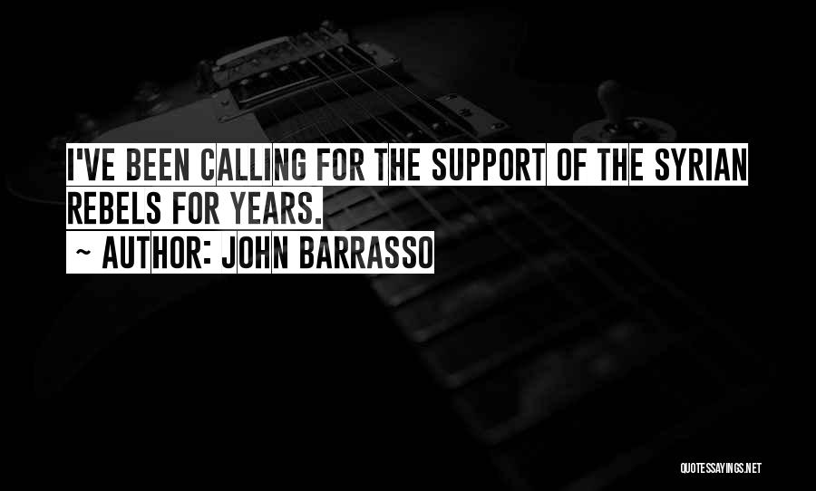 John Barrasso Quotes: I've Been Calling For The Support Of The Syrian Rebels For Years.