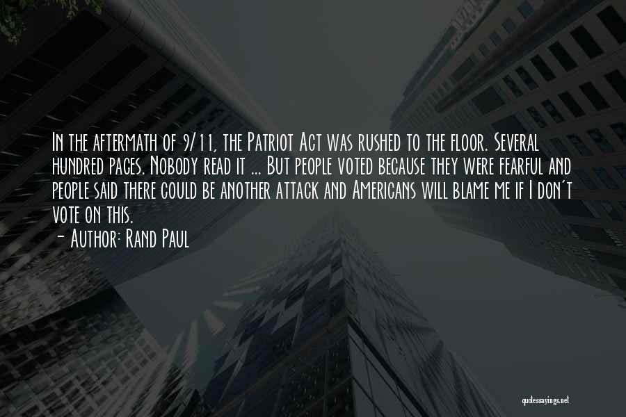 9/11 Attack Quotes By Rand Paul