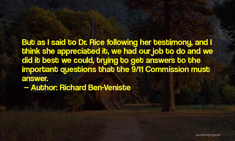 9/11 Commission Quotes By Richard Ben-Veniste